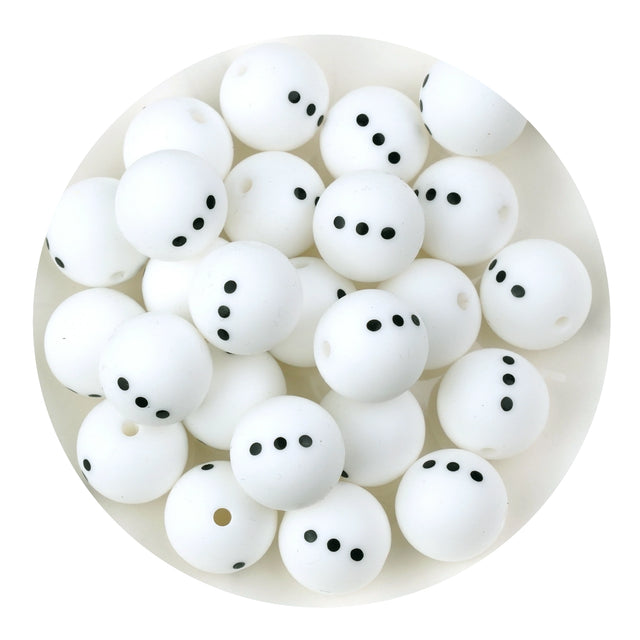 silicone bead round snowman
