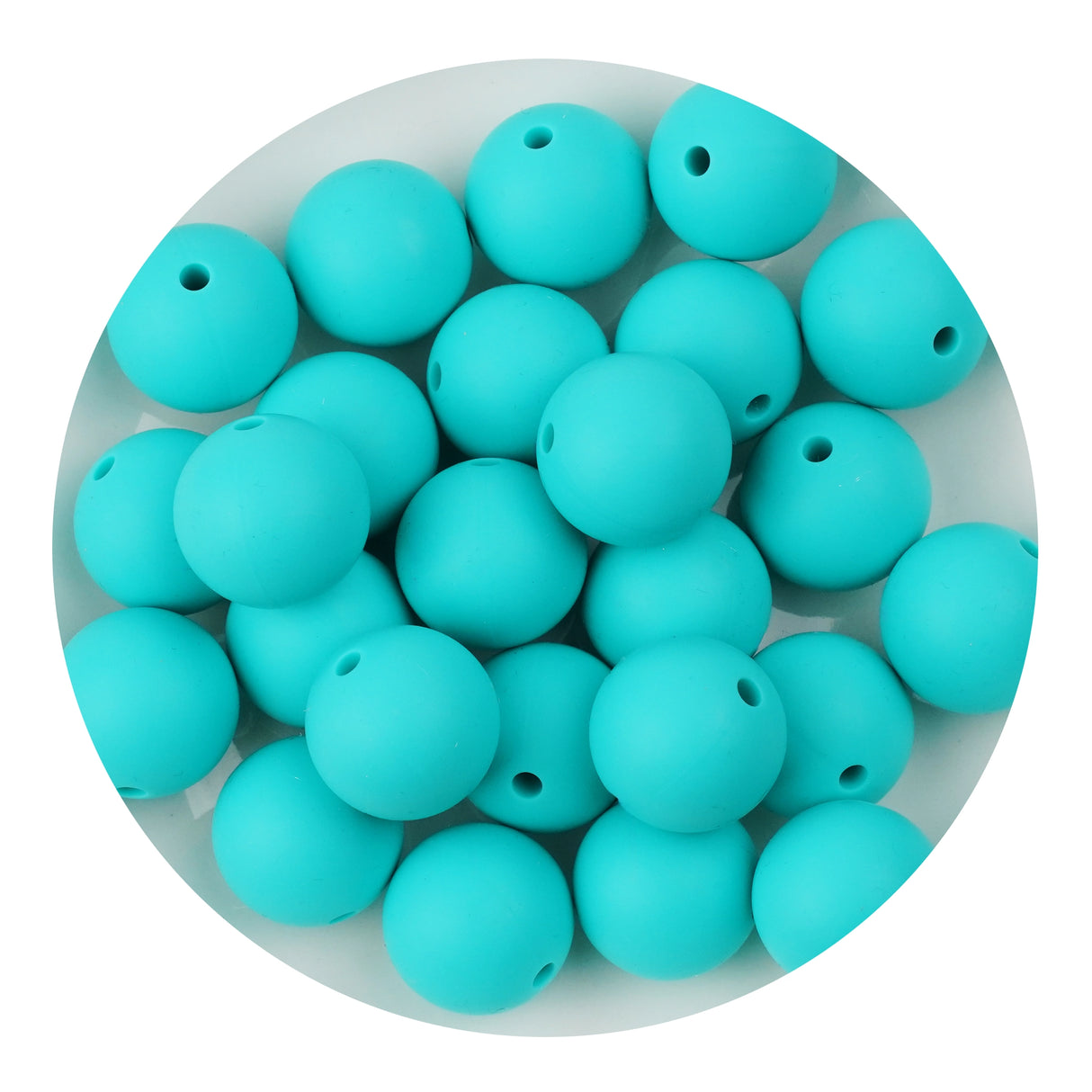 silicone bead round turquoise