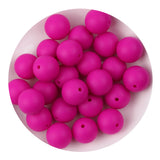 silicone bead round violet red