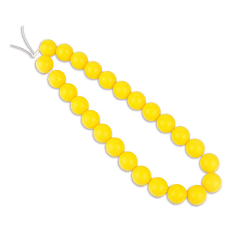 silicone bead round yellow