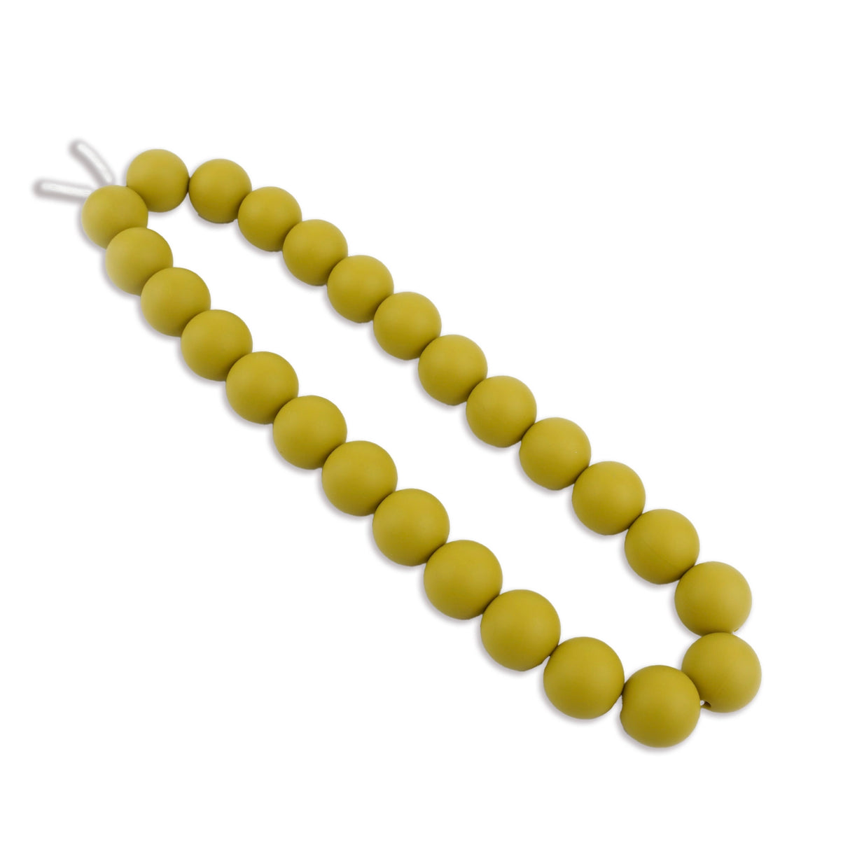 silicone bead round yellowish green