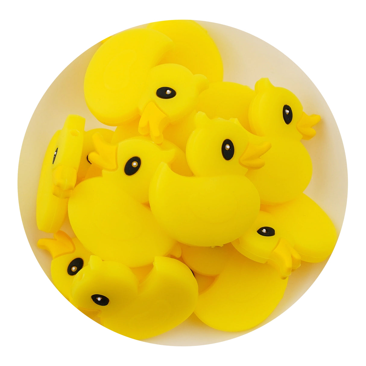 Silicone Focal Bead - Duck Yellow