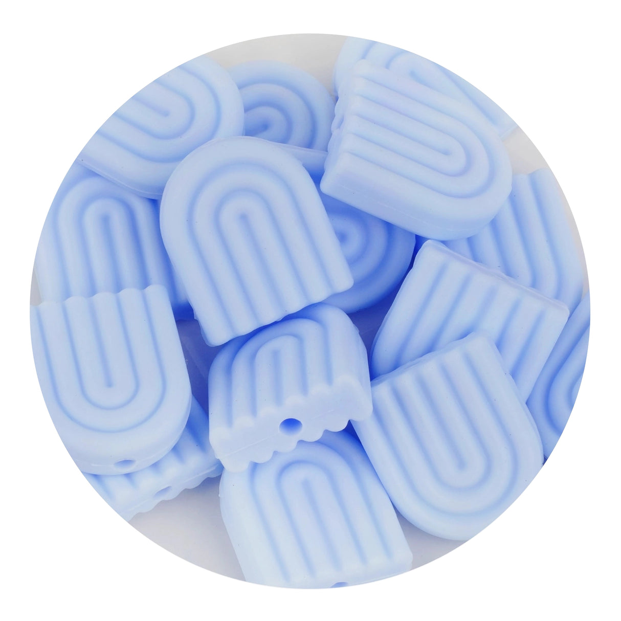 silicone focal bead arch pastel blue