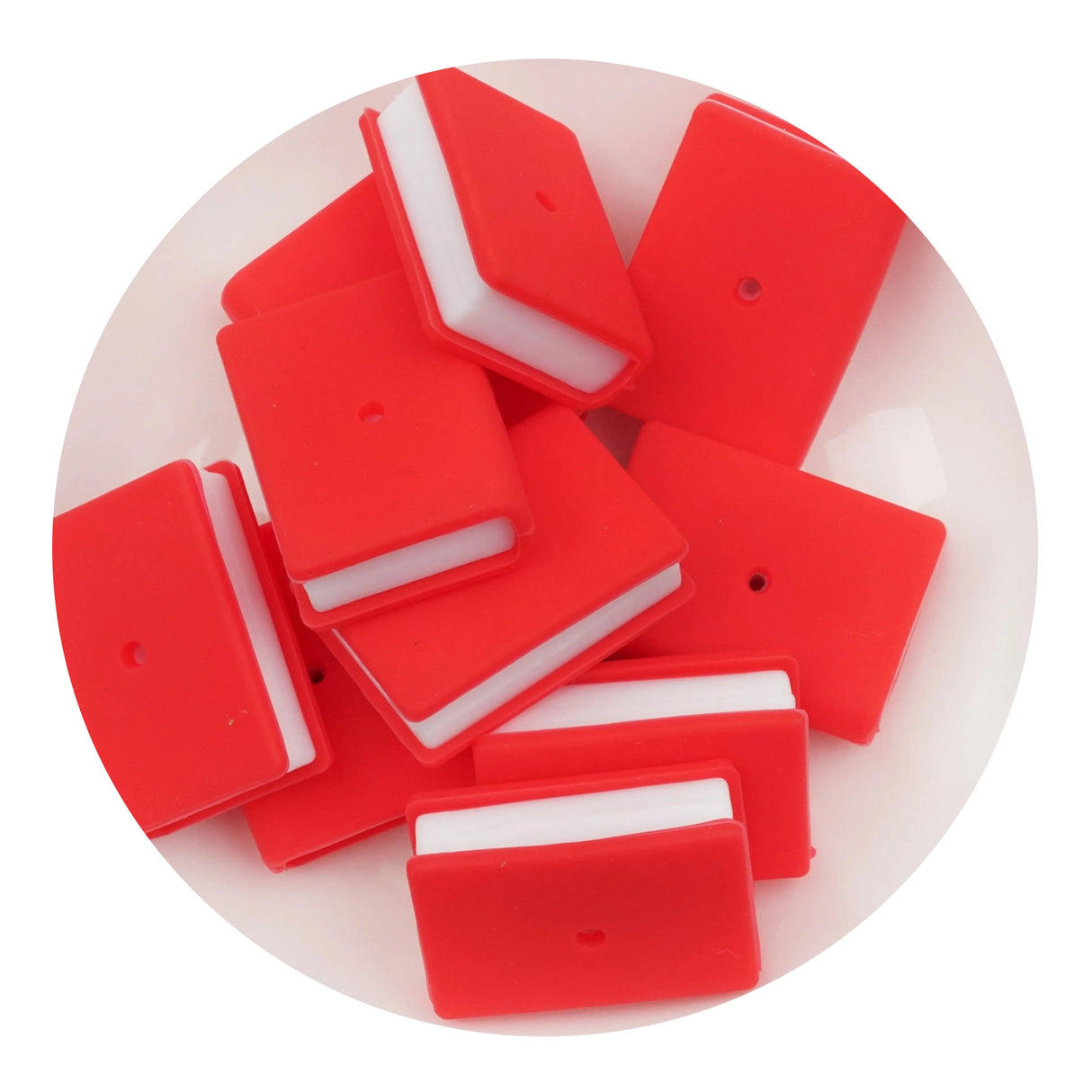 Silicone Focal Bead Book - Red