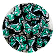 silicone focal bead butterfly green