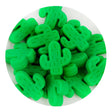 silicone focal bead cactus green