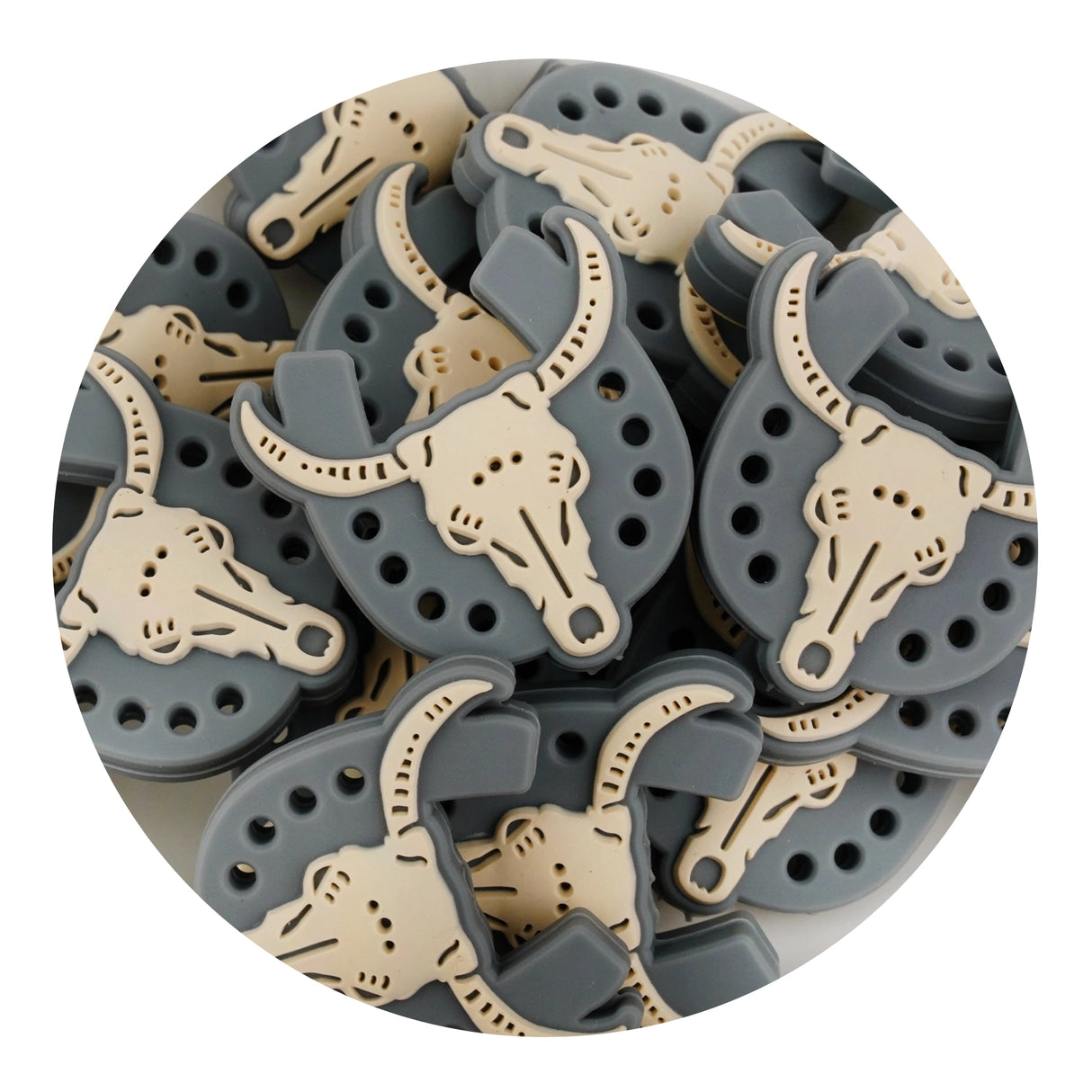 Silicone Focal Bead Cattle - Navajo White