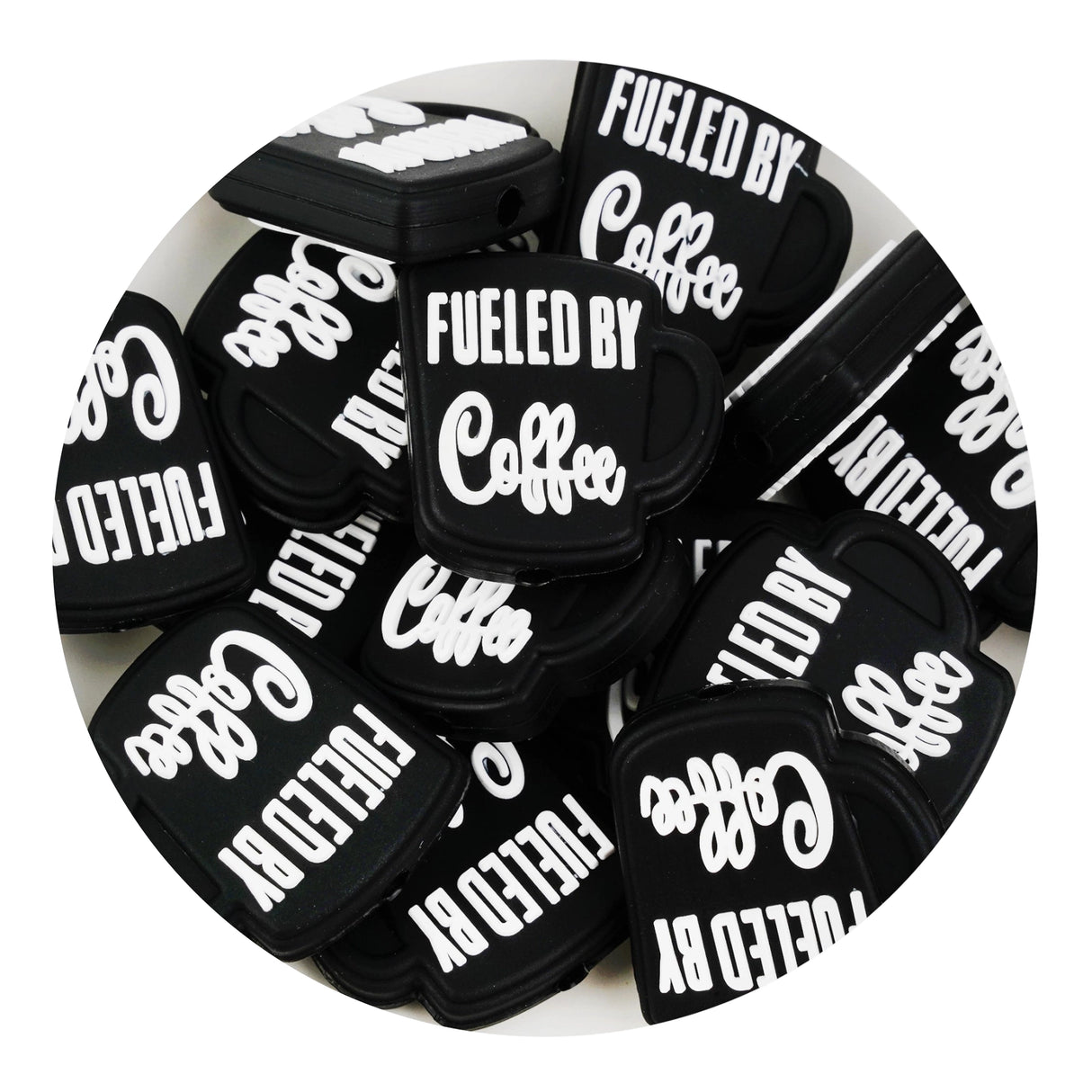 Silicone Focal Bead Coffee Fuel - Black