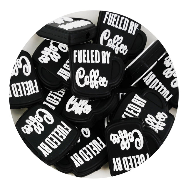 silicone focal bead coffee fuel black