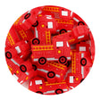 silicone focal bead fire truck red