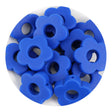 silicone focal bead flower navy