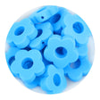 silicone focal bead flower sky blue