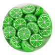 silicone focal bead lemon green
