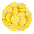 silicone focal bead lemon yellow