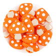 silicone focal bead mushroom orange