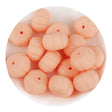 silicone focal bead pumpkin light pink