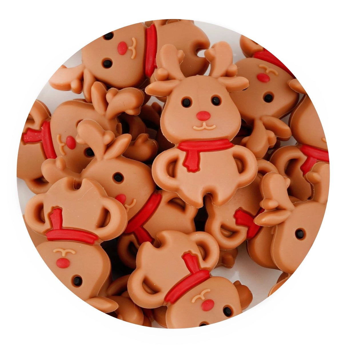 silicone focal bead reindeer
