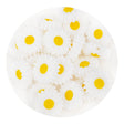silicone focal bead sunflower white