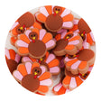 silicone focal bead turkey brown