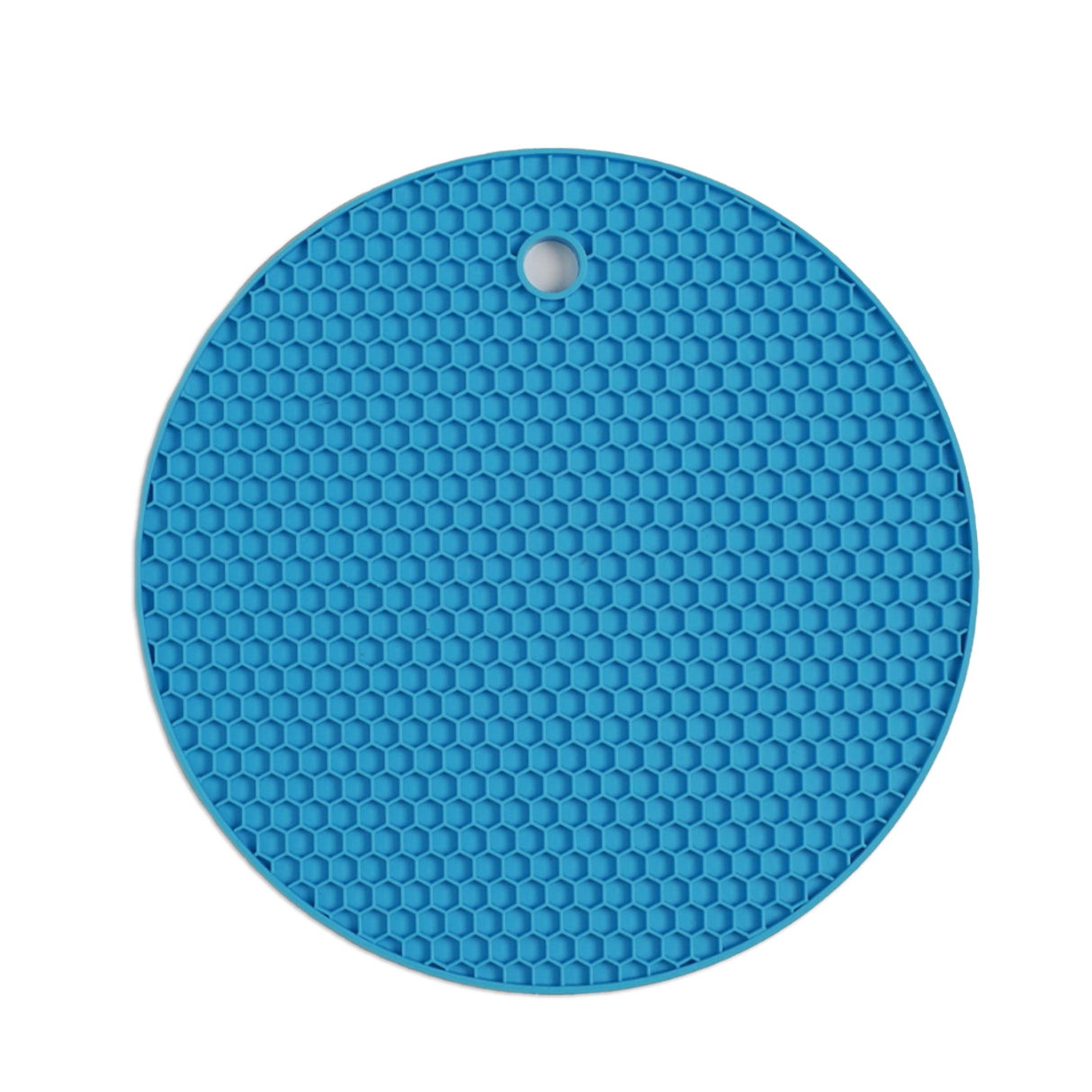 Silicone Round Honeycomb Mat - Blue