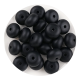 Silicone Bead Abacus Disc - Smokey Black