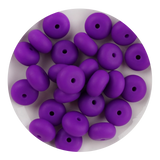Silicone Bead Abacus Disc - Dark Purple