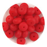 Silicone Bead Abacus Disc - Strawberry Red
