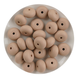Silicone Bead Abacus Disc - Oatmeal