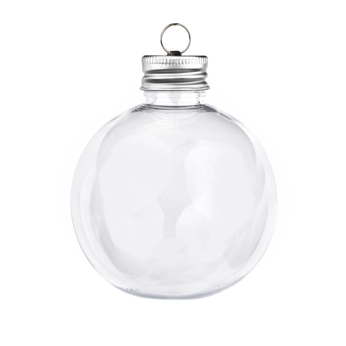 Plastic Ornament Round Ball - Fillable Clear