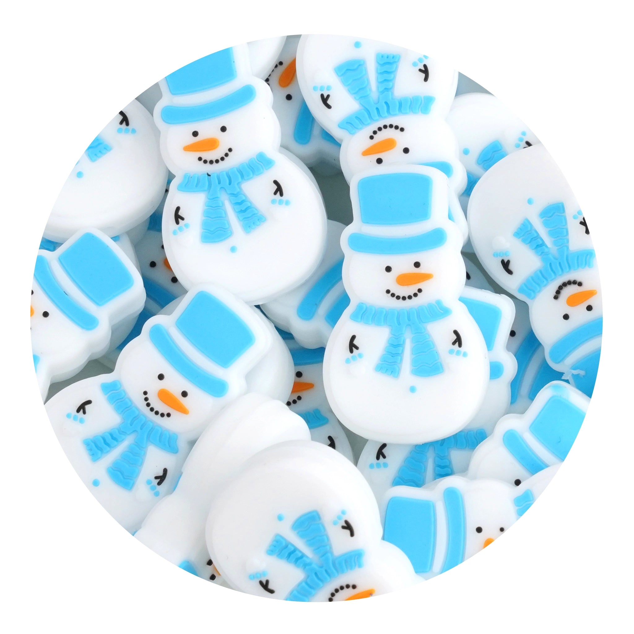 Master Maker Crafts -  Silicone Focal Bead - Snowman Blue (5 Beads) | Master Maker Crafts - Wholesale Craft Supplies - Fast Shipping from Ohio DIY Craft Warehouse
