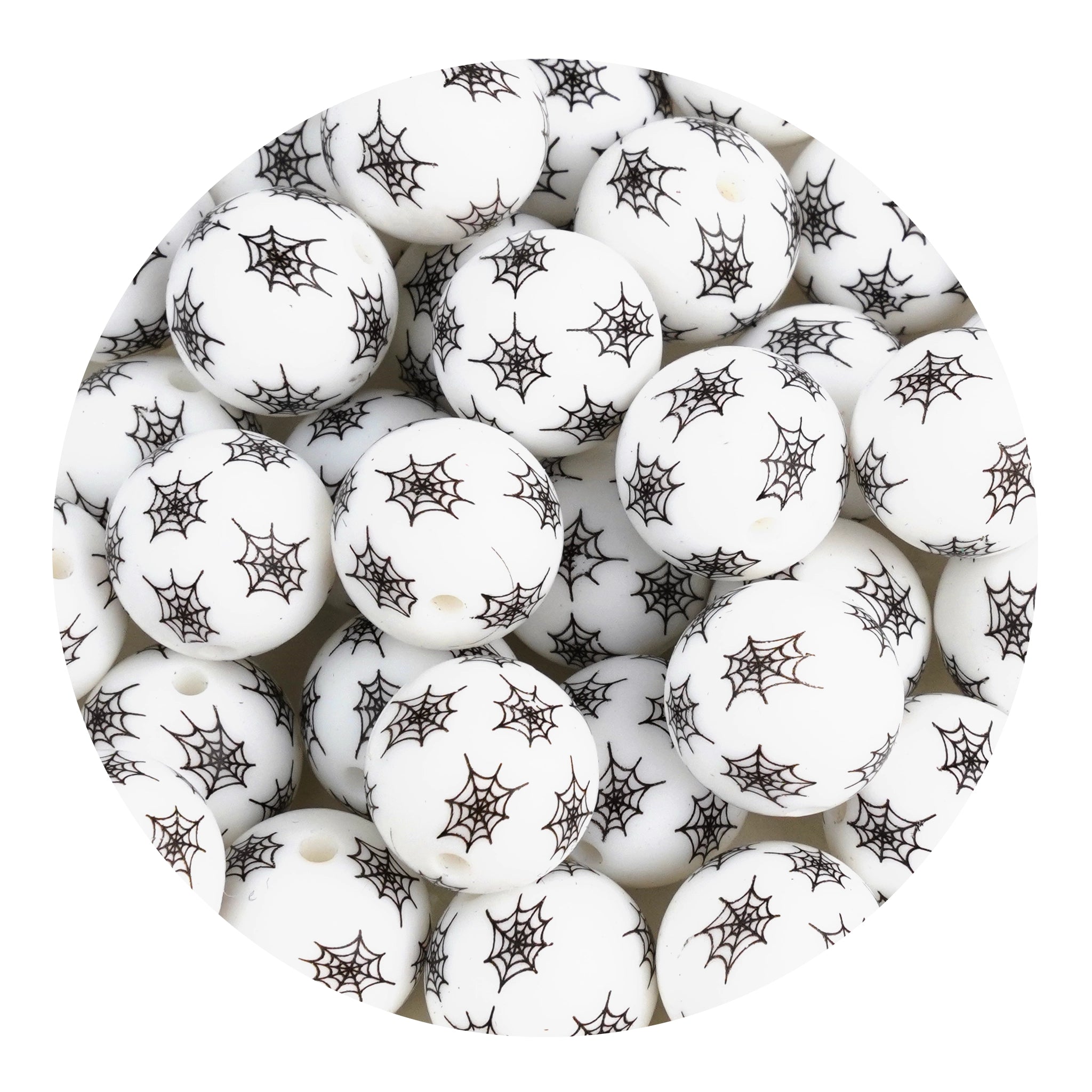 Master Maker Crafts -  Silicone Bead Round - Spider Web (5 Beads - 15mm) | Master Maker Crafts - Wholesale Craft Supplies - Fast Shipping from Ohio DIY Craft Warehouse