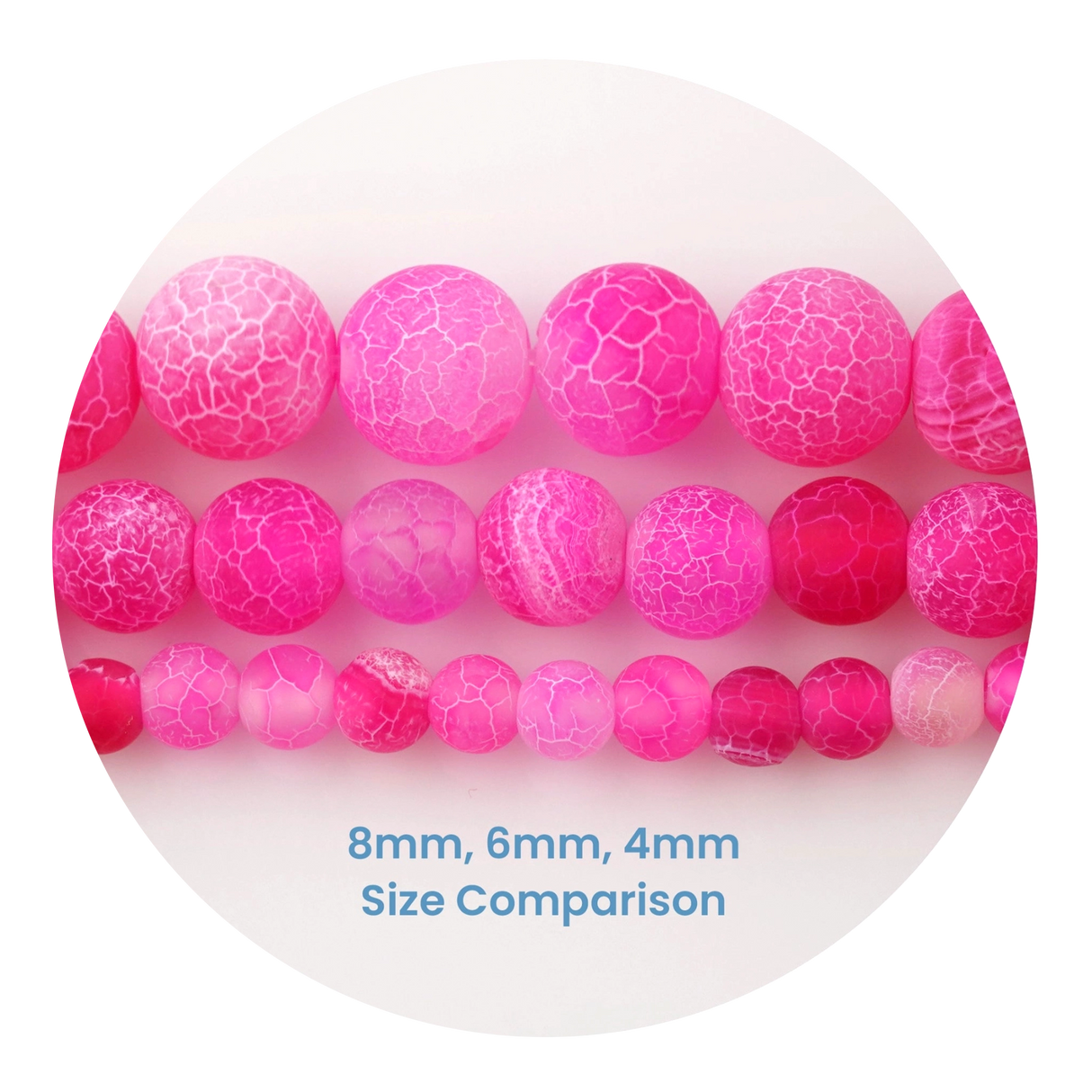 stone string beads pink 2 tone