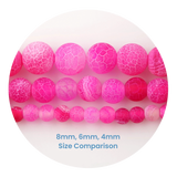 stone string beads pink 2 tone