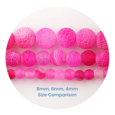 stone string beads pink 2 tone