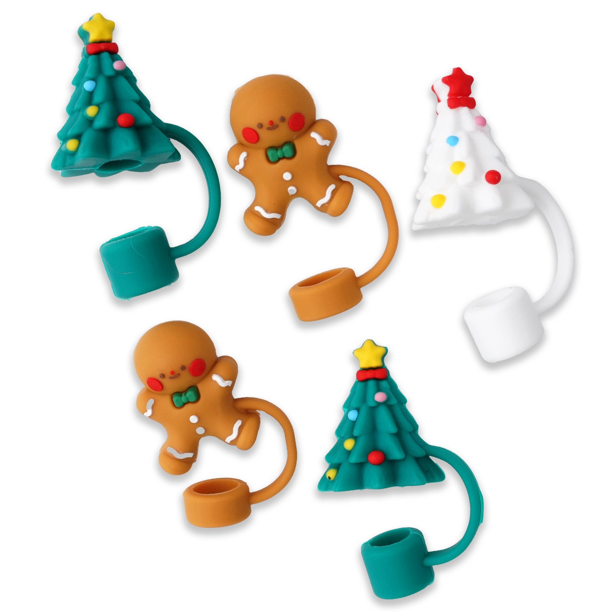 Master Maker Crafts -  Silicone Straw Topper - Assorted Cozy Holiday (5 Toppers) | Master Maker Crafts - Wholesale Craft Supplies - Fast Shipping from Ohio DIY Craft Warehouse