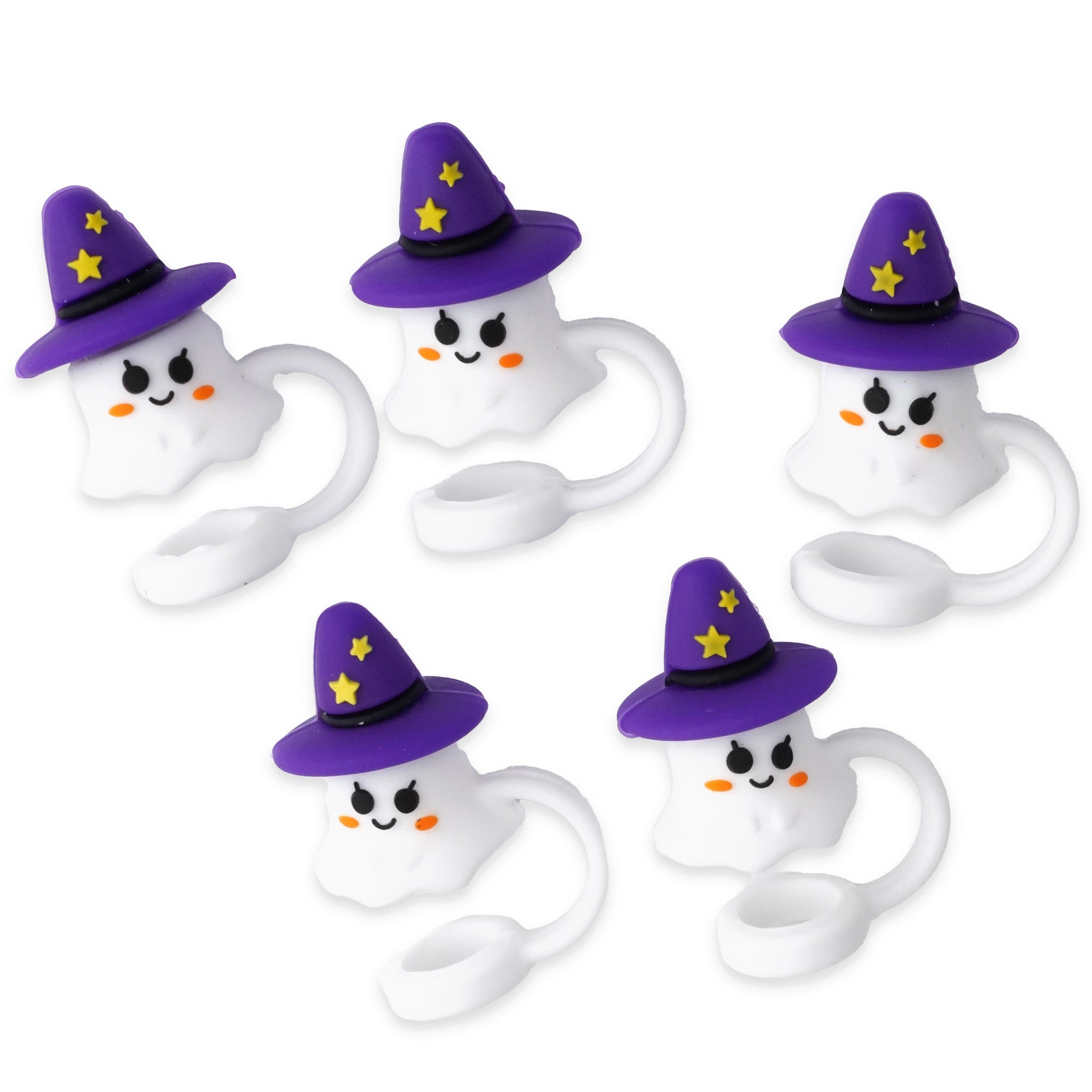 Master Maker Crafts -  Silicone Straw Topper - Ghost Purple Hat (5 Toppers) | Master Maker Crafts - Wholesale Craft Supplies - Fast Shipping from Ohio DIY Craft Warehouse