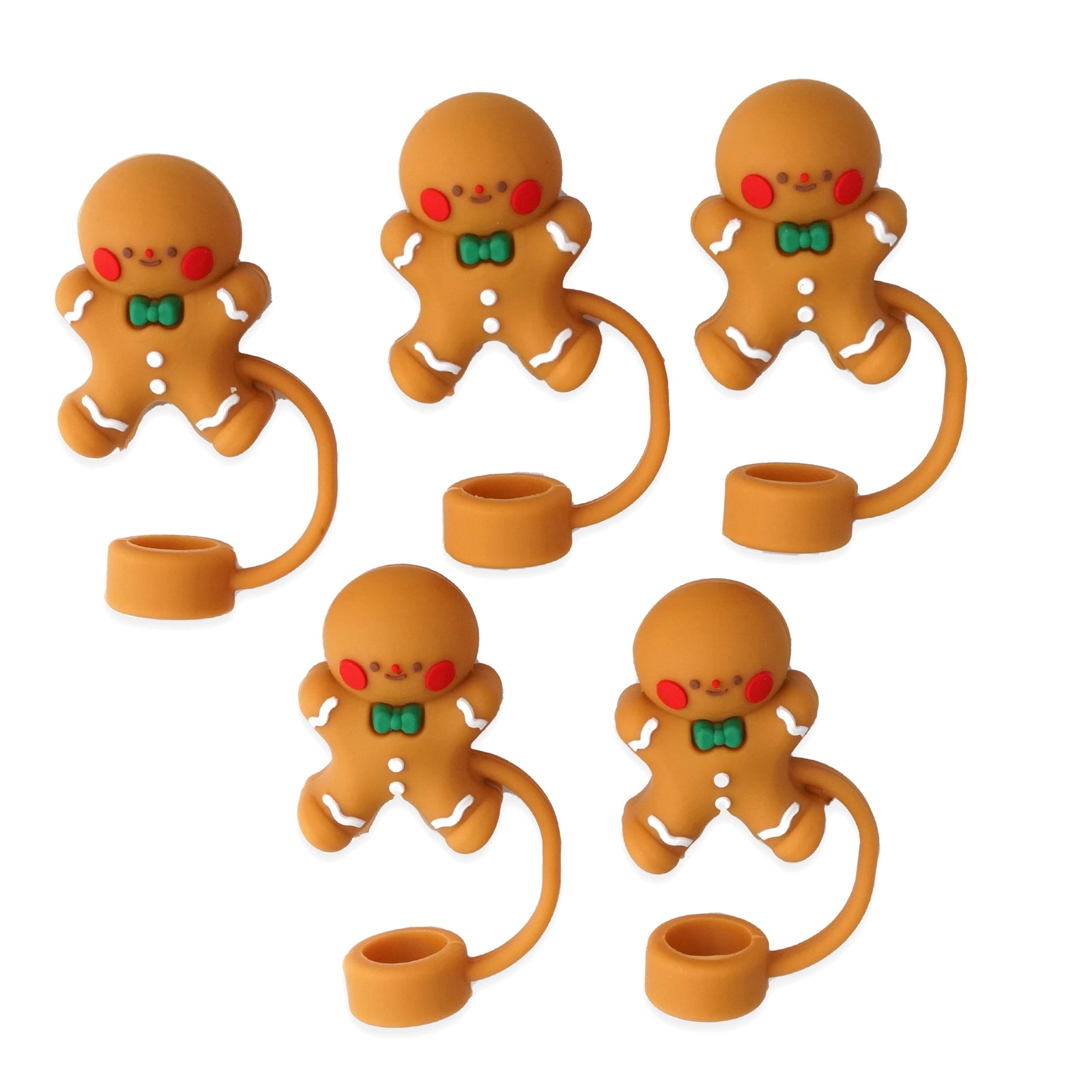 Master Maker Crafts -  Silicone Straw Topper - Gingerbread Man (5 Toppers) | Master Maker Crafts - Wholesale Craft Supplies - Fast Shipping from Ohio