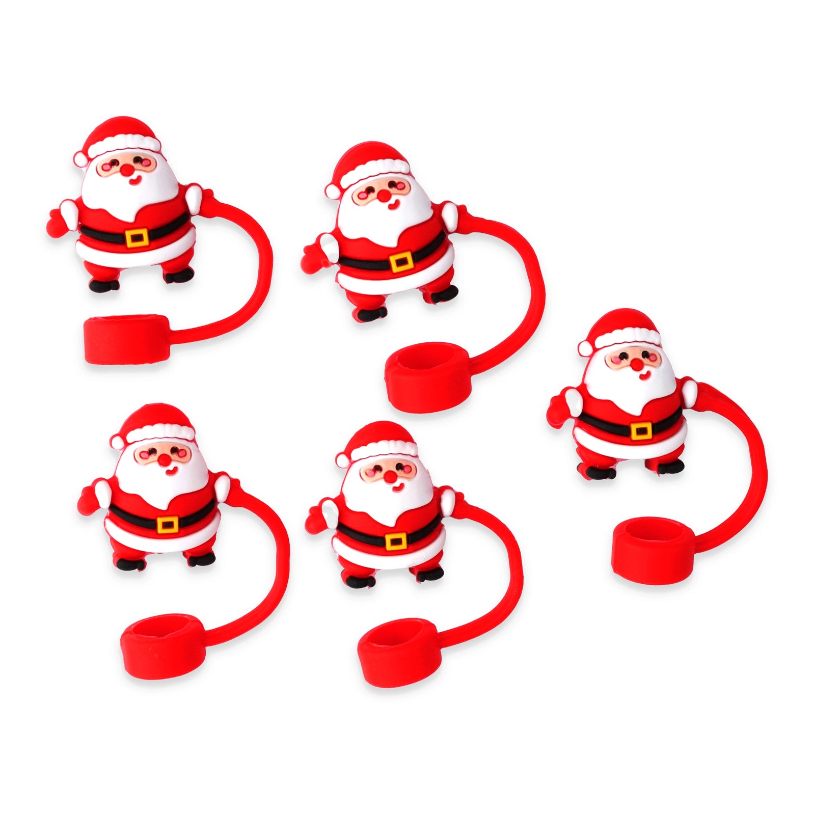 Master Maker Crafts -  Silicone Straw Topper - Santa Clause (5 Toppers) | Master Maker Crafts - Wholesale Craft Supplies - Fast Shipping from Ohio