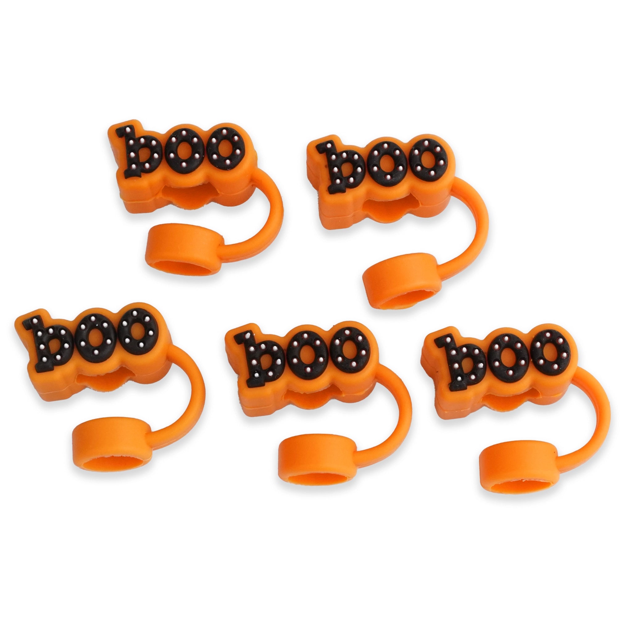 Master Maker Crafts -  Silicone Straw Topper - BOO Orange (5 Toppers) | Master Maker Crafts - Wholesale Craft Supplies - Fast Shipping from Ohio DIY Craft Warehouse