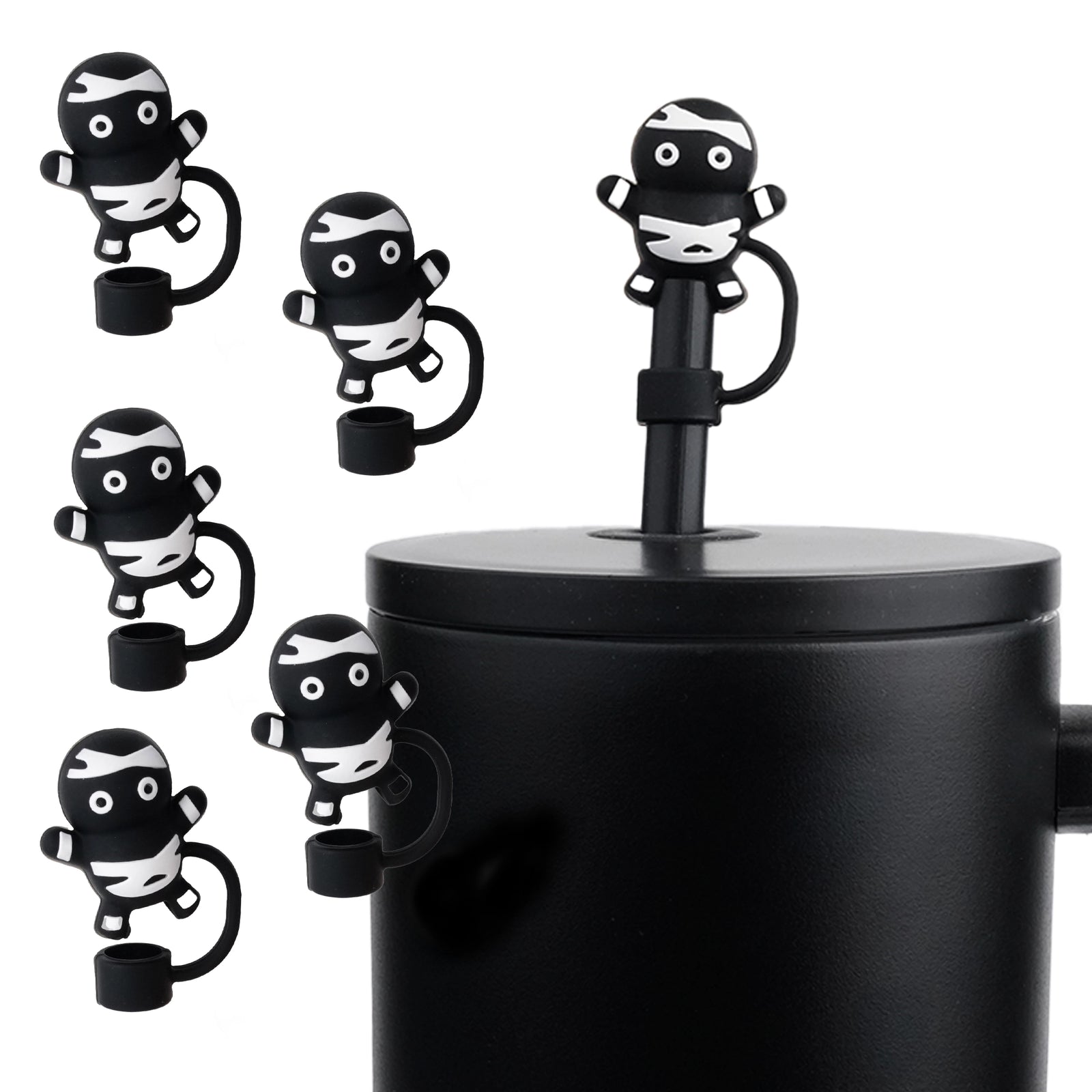 Master Maker Crafts -  Silicone Straw Topper - Spooky Skeleton (5 Toppers) | Master Maker Crafts - Wholesale Craft Supplies - Fast Shipping from Ohio