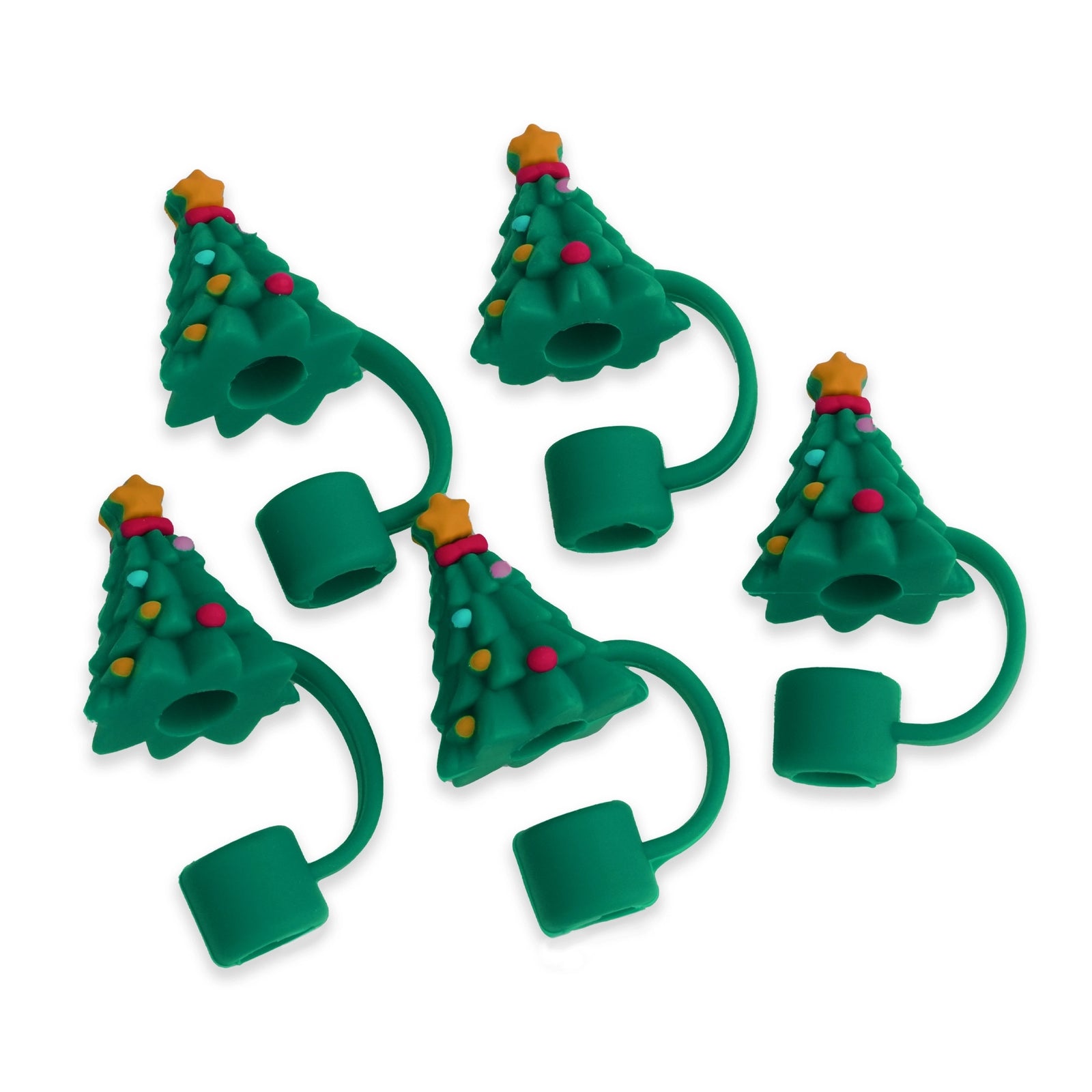 Master Maker Crafts -  Silicone Straw Topper - Christmas Tree Green (5 Toppers) | Master Maker Crafts - Wholesale Craft Supplies - Fast Shipping from Ohio