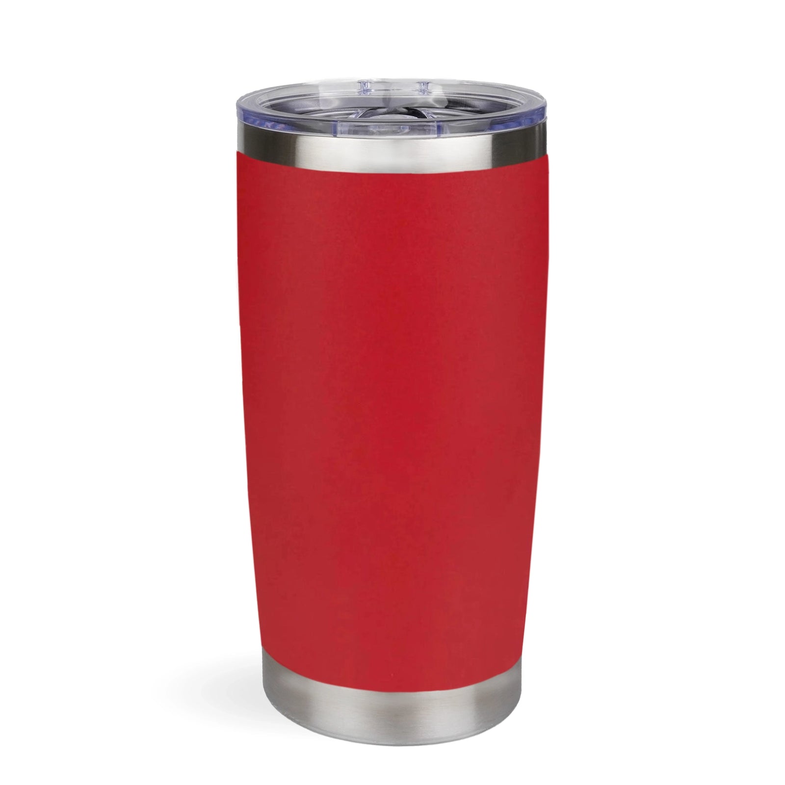 Red stainless steel tumbler with lid, Master Maker Crafts wholesale craft supplies, Ohio shipping