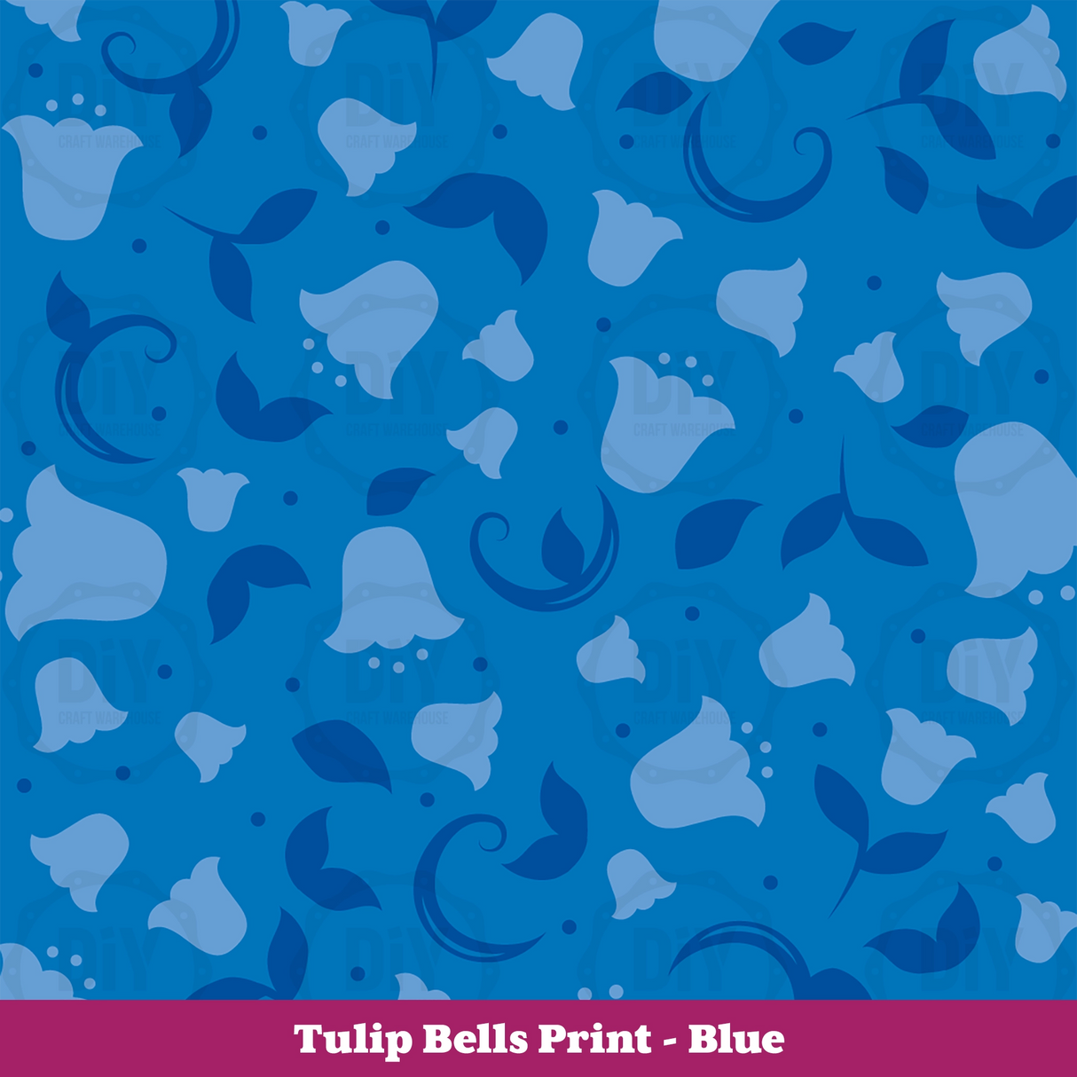 Tulip Bells Sublimation Transfer - Blue
