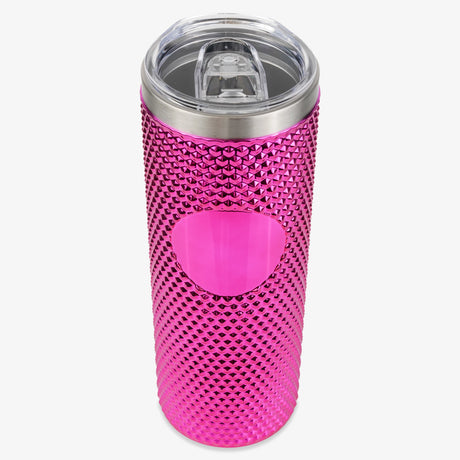 Tall Skinny Studded Tumbler - Hot Pink