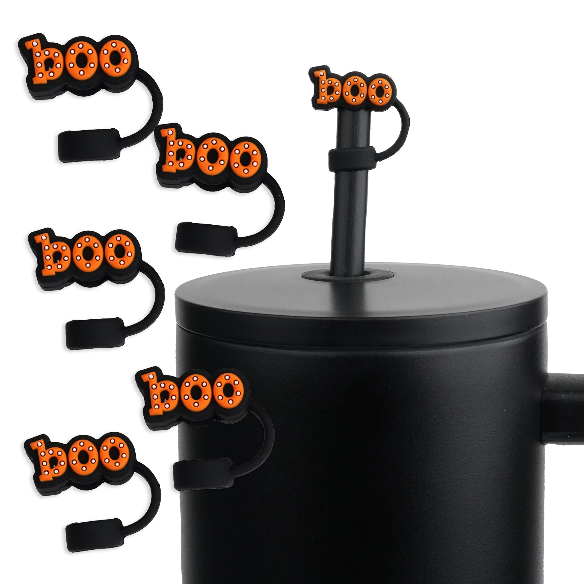 Master Maker Crafts -  Silicone Straw Topper - BOO Black (5 Toppers) | Master Maker Crafts - Wholesale Craft Supplies - Fast Shipping from Ohio DIY Craft Warehouse