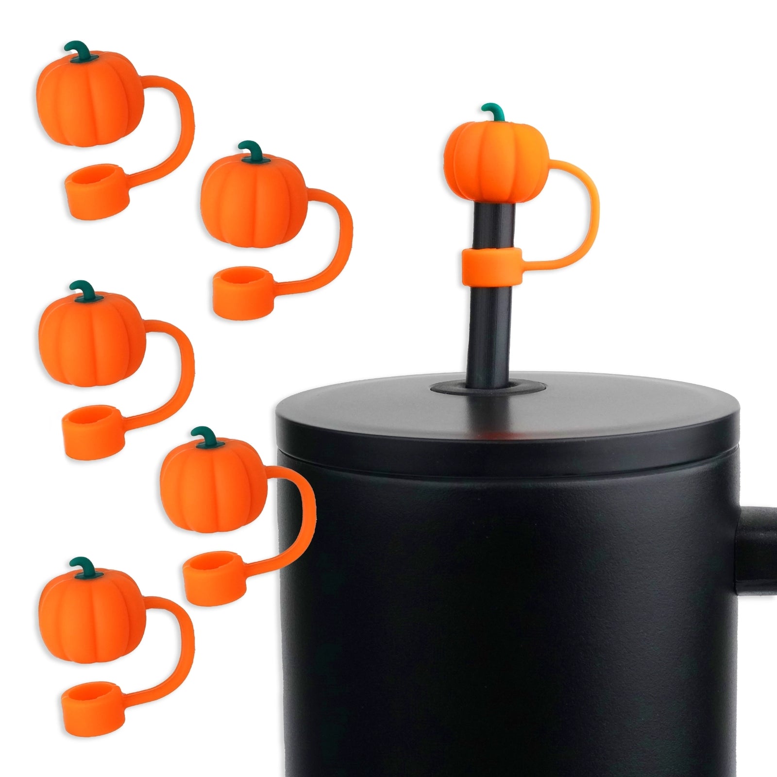Master Maker Crafts -  Silicone Straw Topper - Pumpkin (5 Toppers) | Master Maker Crafts - Wholesale Craft Supplies - Fast Shipping from Ohio