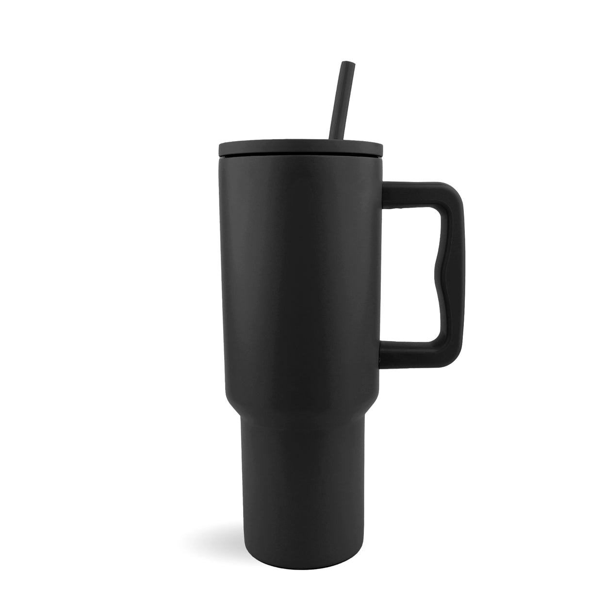 Handled Travel Mug Modern II Matte - Black