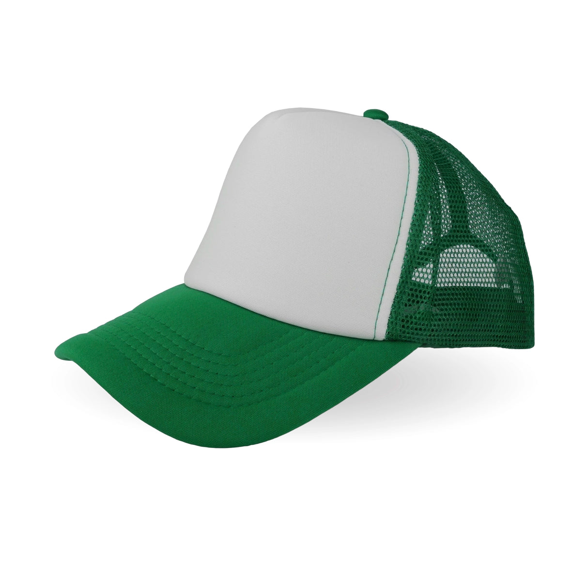 trucker hat green white