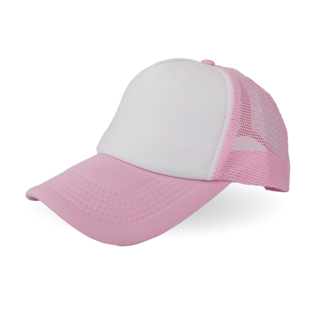 trucker hat pink white