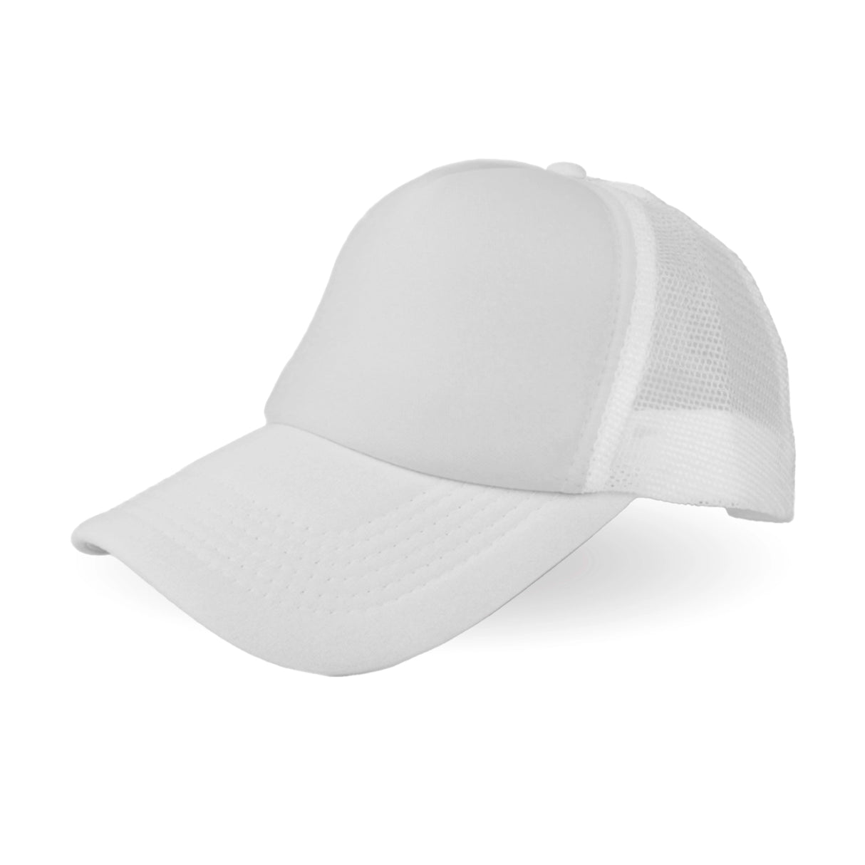 trucker hat white white